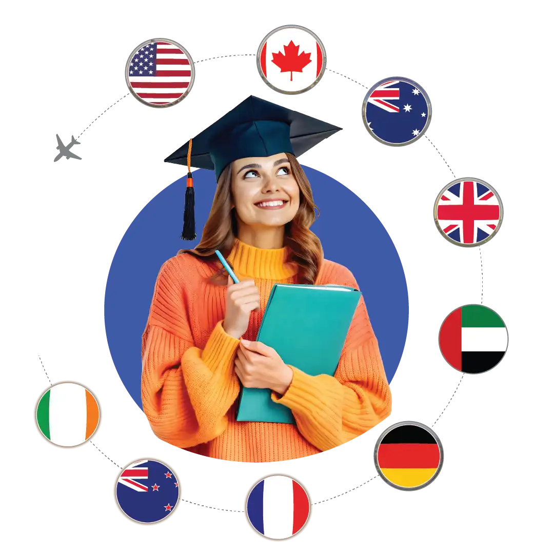 Students receiving study abroad consultation at i20 Careers